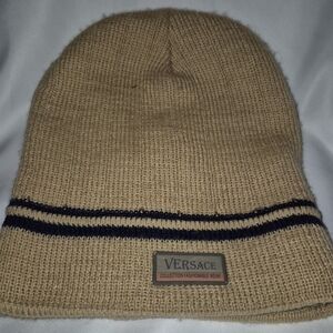 Versace Tan Knit Beanie